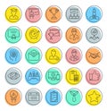 Set Vector Flat Line Icons Business Training Royalty Free Stock Photo