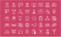 Set Vector Flat Line Icons Business Training Royalty Free Stock Photo