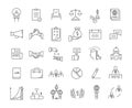 Set Vector Flat Line Icons Elections Royalty Free Stock Photo