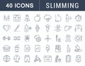 Set Vector Flat Line Icons Slimming