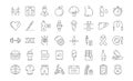 Set Vector Flat Line Icons Slimming