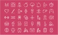 Set Vector Flat Line Icons Slimming