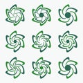 Set of vector flowers.