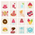 Set of vector food icons