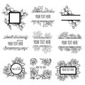 Set of vector frames Royalty Free Stock Photo