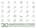 Set of Vector Garden and Farm Elements