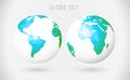 Set of vector globes