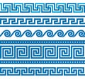 Set of vector greek borders