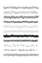 Set of vector grunge graphite pencil art line brush template. Ink textures of different shapes. Collection of hand drawn Royalty Free Stock Photo