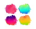 Set of vector hand drawn abstract watercolor spots Royalty Free Stock Photo