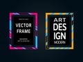 Set of vector hand painted brush frames, quote backgrounds. Royalty Free Stock Photo