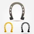 Set of vector Horseshoe icons