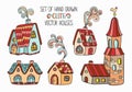 Set of vector houses.