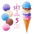 Set of Vector ice creams