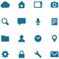 Set vector icons and buttons.