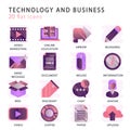 Set vector icons with elements for mobile concepts and web apps Royalty Free Stock Photo