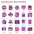 Set vector icons with elements for mobile concepts and web apps Royalty Free Stock Photo