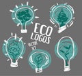 Set of vector icons for environmental protection Royalty Free Stock Photo