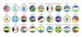 Set of vector icons. Flags of Maranhao state, Brazil.