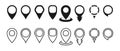 A set of vector icons for the map marker pointer. Modern markers on the map. PIN code of the location. The marker of the