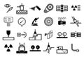 Set of vector icons of ndt methods