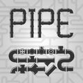 Set of vector icons pipe Royalty Free Stock Photo