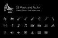 Music and Audio Pixel Perfect Icons Shadow Edition.