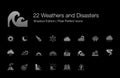 Weathers and Disasters Pixel Perfect Icons Shadow Edition.