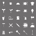 Set of vector icons on the topic of kitchen accessories. Royalty Free Stock Photo