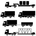 Set of vector icons - transportation symbols Royalty Free Stock Photo