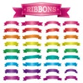 Set of vector illustration ribbons