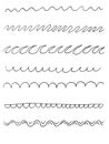 Set of vector illustrations doodle set of brushes for design Royalty Free Stock Photo