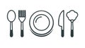 Place Setting and Cooking Tools Icons, vector design Generative AI Royalty Free Stock Photo