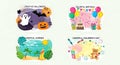 Set of Vector Illustrations for Holidays, Seasons, and Celebrations Royalty Free Stock Photo