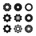 Set of vector image machine gears Royalty Free Stock Photo