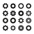 Vector image machine gears and transmission parts