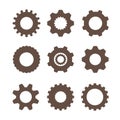 Vector image machine gears and transmission parts