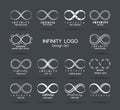 Set of vector infinity logo design Royalty Free Stock Photo