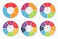 Set of vector infographic circle templates