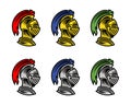 set of Vector of knight helmet, could be use as logo icon or ava