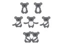 Set of Vector Koala Bears on White Background