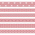 Set of vector korean borders Royalty Free Stock Photo