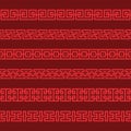 Set of vector korean borders Royalty Free Stock Photo