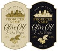 Labels for olive oil with countryside landscape