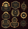 Set of vector labels templates in baroque style Royalty Free Stock Photo