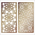 Set of Vector Laser cut panel. Pattern template for decorative p