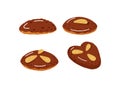 Set of vector lebkuchen german traditional cookies for winter,advent time