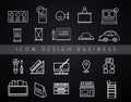 Set vector line icons in flat design with for Exhibition, Shop,Instore, Decoration concepts and web apps