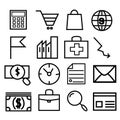 Set vector line icons, sign and symbols in flat design medicine and health with elements for mobile concepts and web Royalty Free Stock Photo