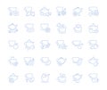 Set Vector Line Icons of Tea.